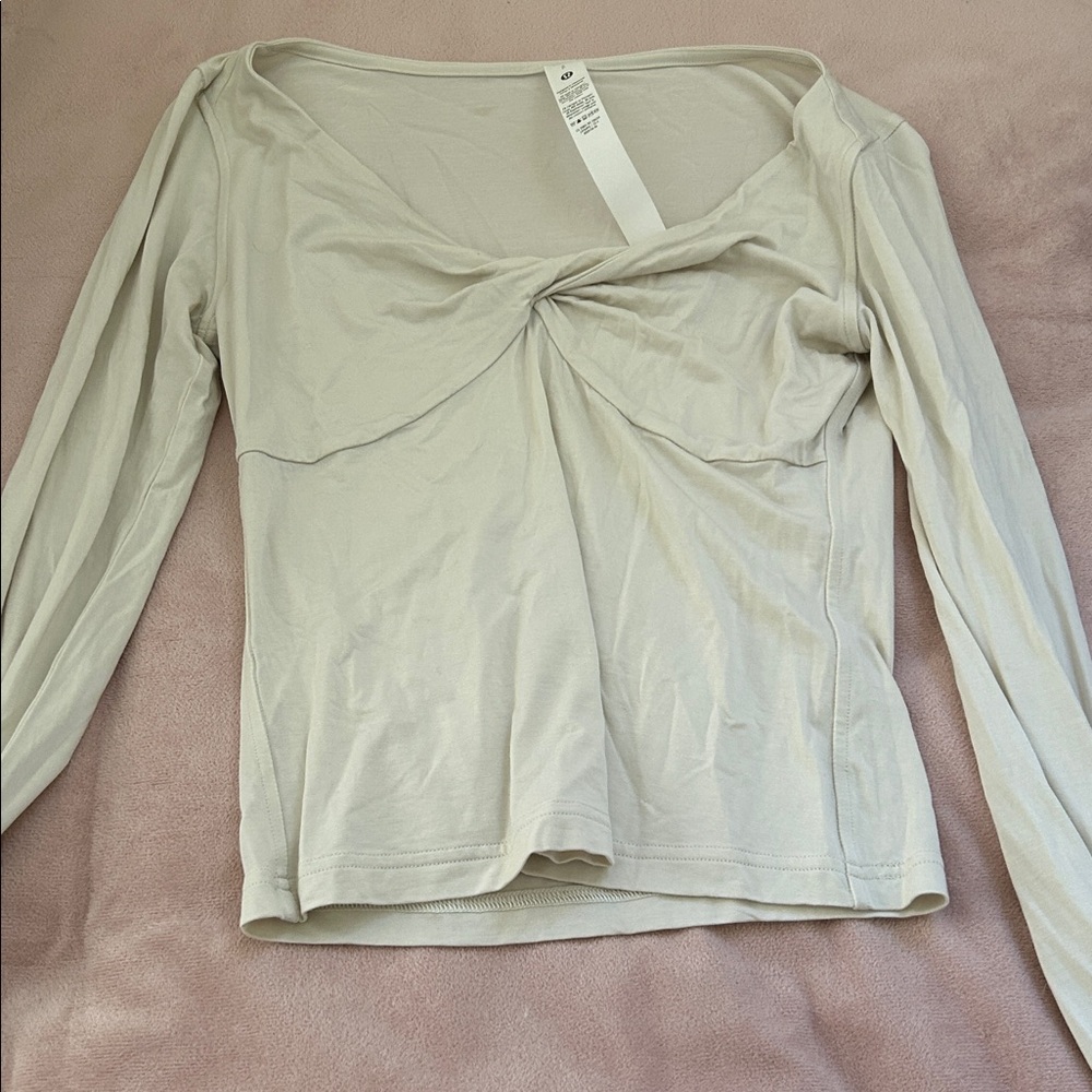 lululemon athletica Cream Long Sleeve Top